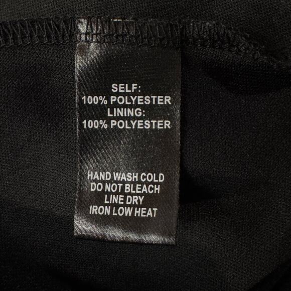 Lulus Medium Mini Fit 'n Flare Dress Tie Ladder Racerback Lined Black - Picture 10 of 10